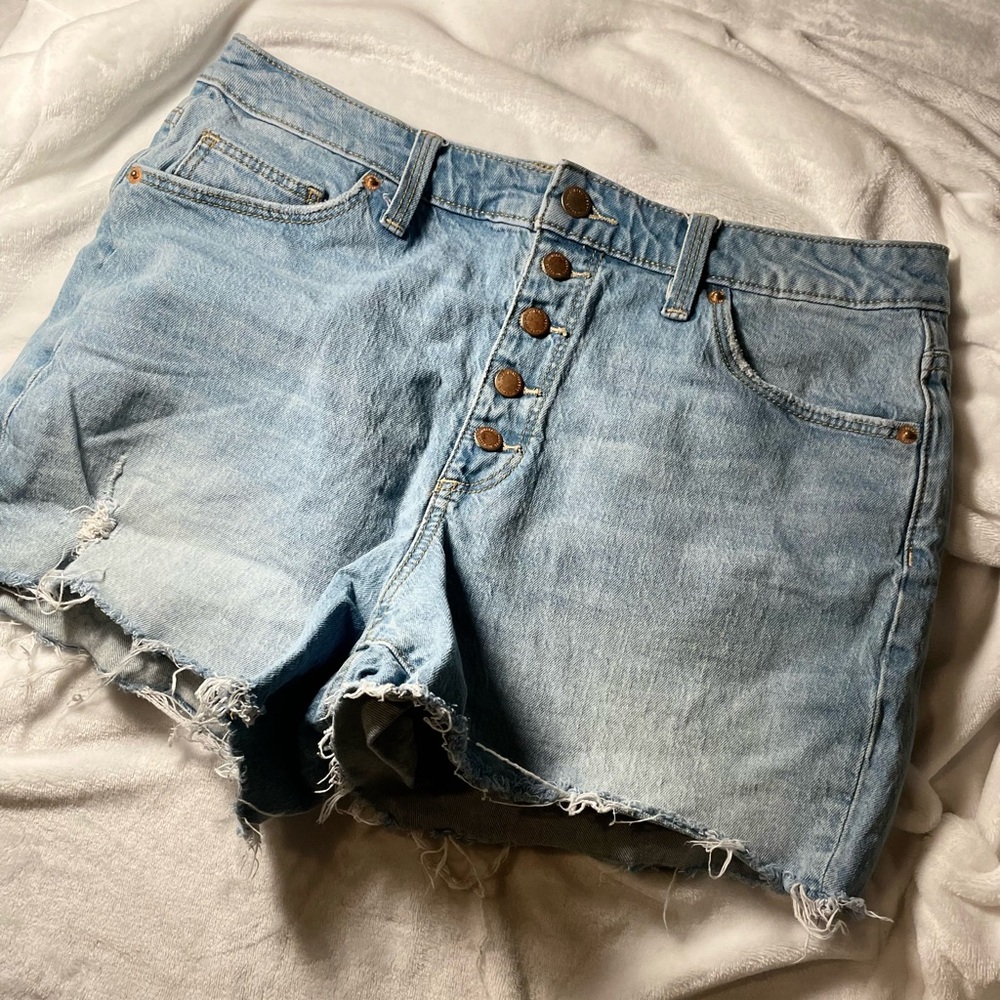 Light wash jean shorts, size 12